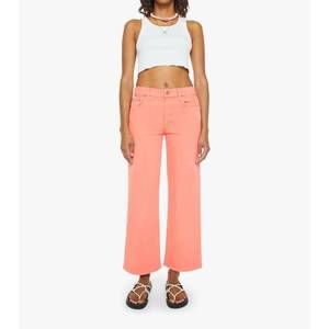 NEW MOTHER cats and dogs amber mid rise maven ankle jeans in peach